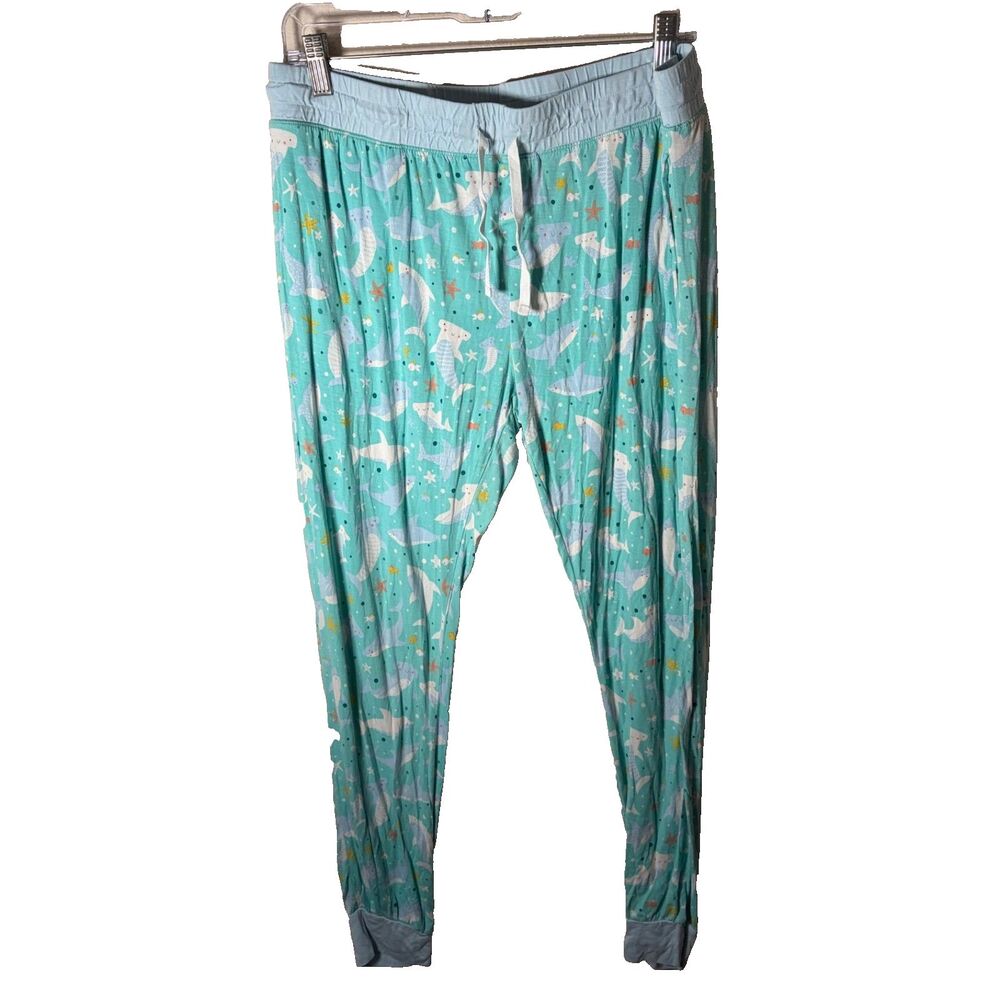 Little Sleepies Pajama Pants Adult Women's Large Shark Ocean Jogger Lounge